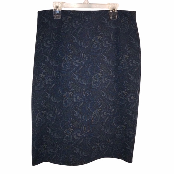 Dresses & Skirts - Black Gray Blue Floral Paisley Skirt